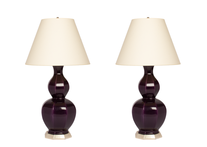 Alexander Large Lamp Pair in Purple