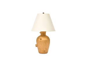 Faux Bois Lamp in Gold Luster