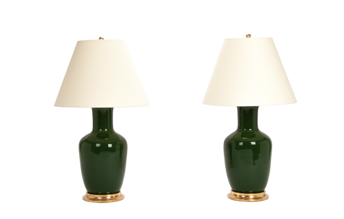 Ginger Jar Lamp Pair in Cornflower Christopher Spitzmiller Inc