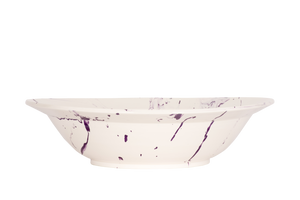 Hand Thrown Marble Low Bowl