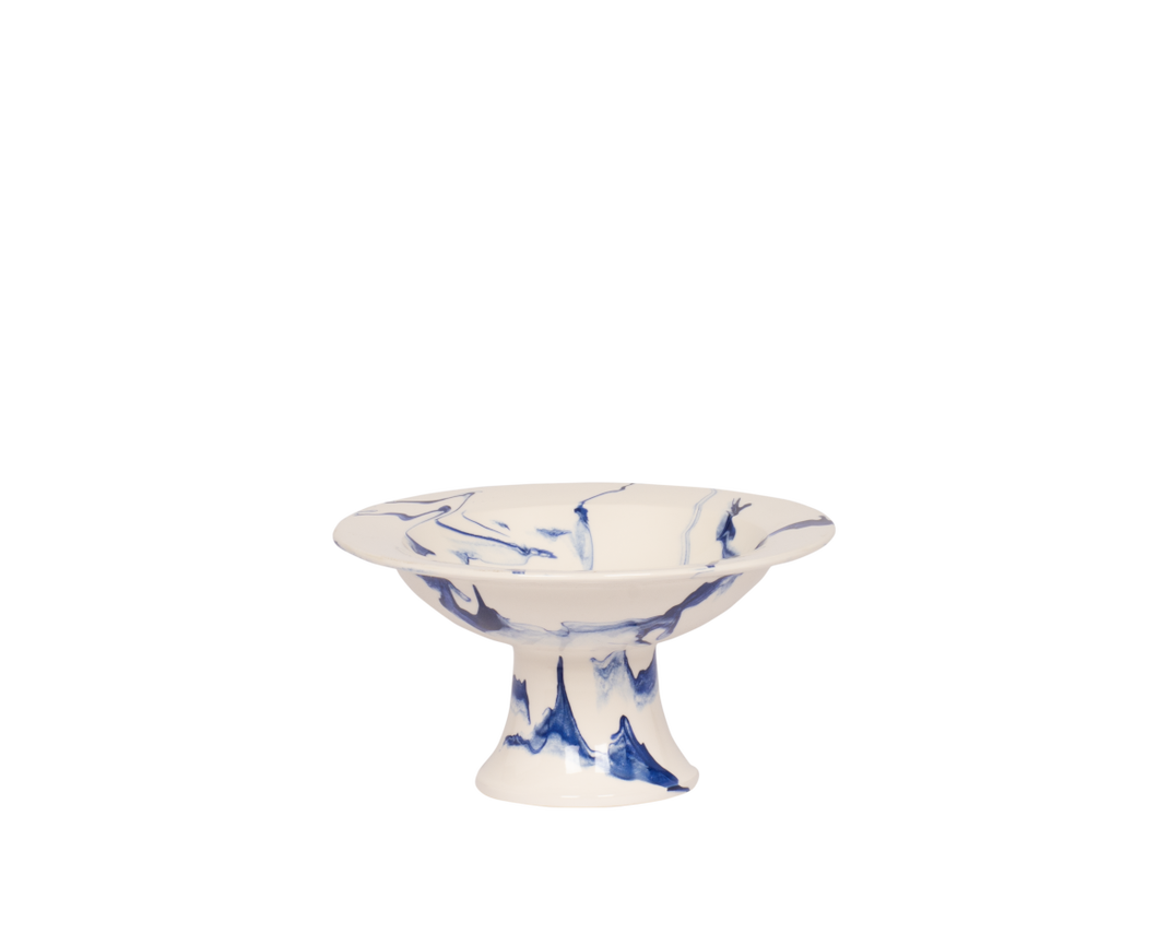 Hand Thrown Marble Compote