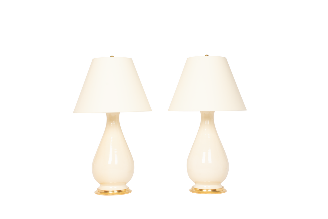 Louisa Large Lamp Pair in Clear Crackle