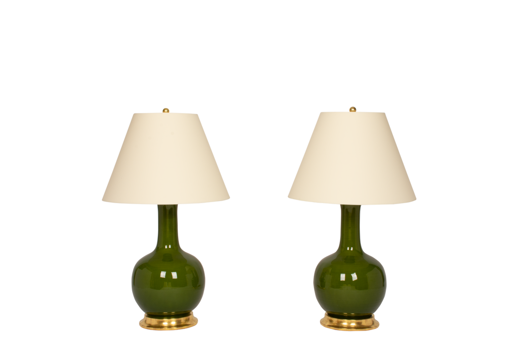 Single Gourd Large Lamp Pair in Spruce