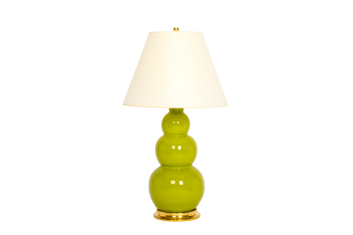 Three Ball Large Lamp in Chartreuse