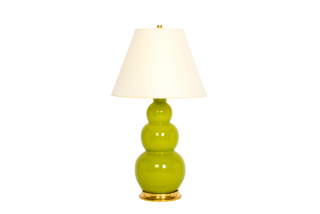 Three Ball Large Lamp in Chartreuse