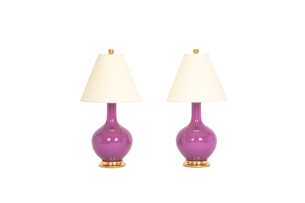 Lindsay Lamp Pair in Lavender
