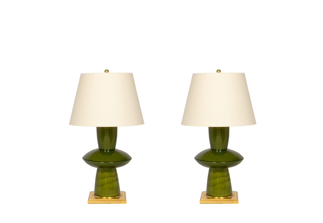 Alexa Medium Lamp Pair in Spruce