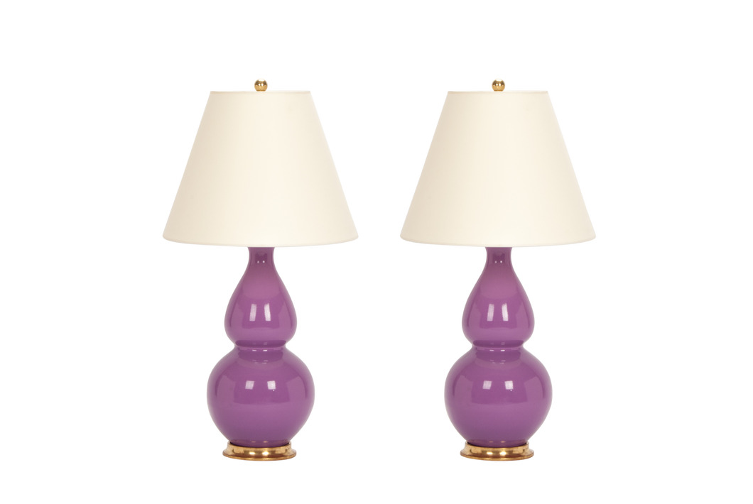 Aurora Medium Lamp Pair in Lavender