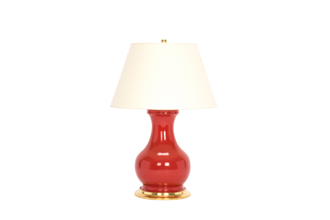 Hann Medium Lamp in Raspberry