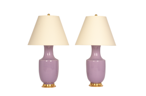 Ming Lamp Pair in Thistle