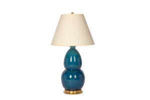 Modern Double Gourd Lamp in Prussian Blue