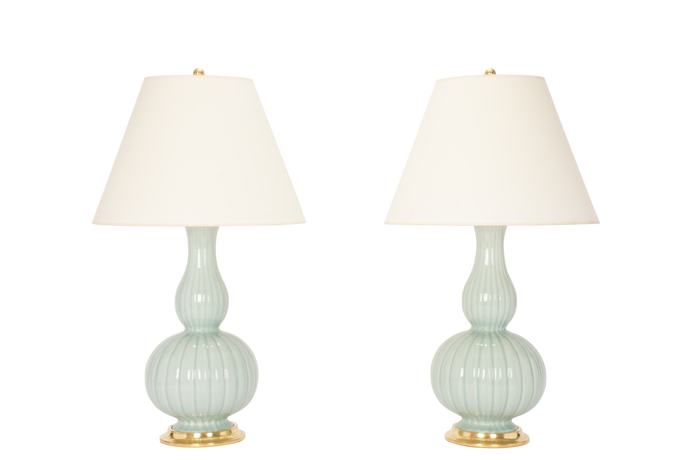 Suzanne Lamp Pair in Duck Egg