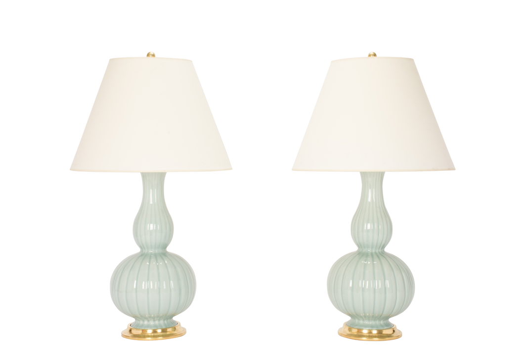 Suzanne Lamp Pair in Duck Egg